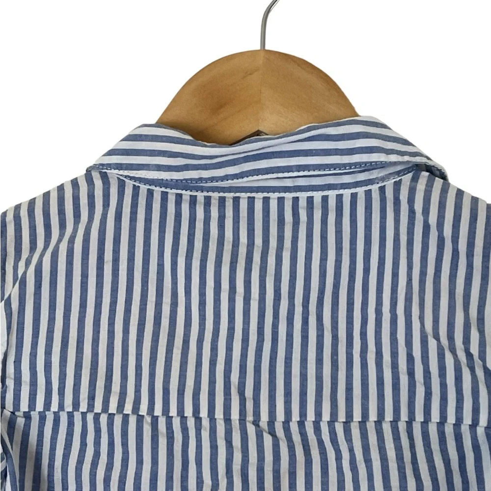Arizona | Striped cold shoulder button froth shirt girl’s size 7/8